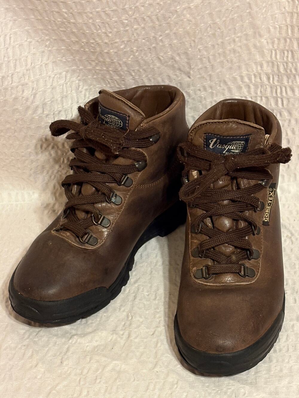 VTG Italian Vasque Leather Gore-Tex Hiking Boots 7531 Brown Women’s Size 7.5 EUC